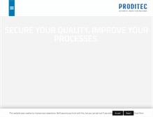 Tablet Screenshot of proditec.com